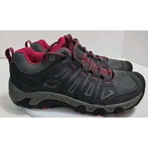 Keen Oakridge Shoes Womens Gray Pink Hiking Trail Outdoor Sneakers. Size 8